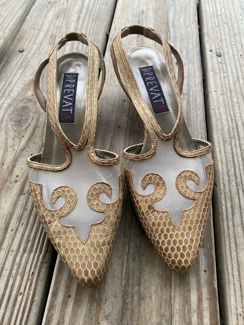PREVATA- Italian Vintage Luxury Slingback Heels✨